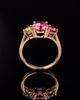 Nhẫn Vàng hồng đá quý tự nhiên Pink Topaz, Ruby và Peridot - AME Jewellery