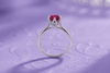 Nhẫn Vàng trắng đá quý tự nhiên Ruby - AME Jewellery