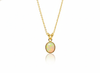 Mặt dây chuyền vàng Đá quý tự nhiên Opal Bezel Pendant Necklace in 14K Yellow Gold by AME Jewellery