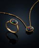 Nhẫn Vàng 14K Đá quý tự nhiên Black Opal - AME Jewellery