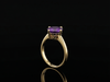 Natural Oval Amethyst Ring in 14K Yellow Gold - AME Jewellery