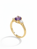 Nhẫn Vàng Đá quý tự nhiên Oval Amethyst Ring in 14K Yellow Gold by AME Jewellery