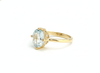 Nhẫn Vàng Đá quý tự nhiên Oval Aquamarine Ring in 14K Yellow Gold by AME Jewellery