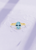 Nhẫn nữ Vàng Đá quý tự nhiên oval Blue Topaz Ring in 14K Yellow Gold by AME Jewellery
