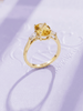 Nhẫn Vàng Đá quý tự nhiên oval Citrine Ring 14K Yellow Gold by AME Jewellery
