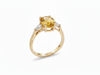 Nhẫn Vàng Đá quý tự nhiên oval Citrine Ring 14K Yellow Gold by AME Jewellery