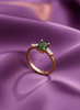  Nhẫn nữ Vàng Đá quý tự nhiên Oval Green Tourmaline Ring in 14K Yellow Gold by AME Jewellery