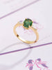 Nhẫn nữ Vàng Đá quý tự nhiên Oval Green Tourmaline Ring in 14K Yellow Gold by AME Jewellery
