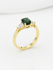 Nhẫn Vàng Đá quý tự nhiên Natural Oval Green Tourmaline Ring in 14K Yellow Gold by AME Jewellery