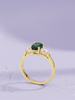 Nhẫn Vàng Đá quý tự nhiên Natural Oval Green Tourmaline Ring in 14K Yellow Gold by AME Jewellery