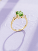 Nhẫn nữ Vàng Đá quý tự nhiên Oval Peridot Ring in 14K Yellow Gold by AME Jewellery