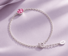 Natural oval Pink Topaz Bracelet in Sterling Silver by AME Jewellery. 