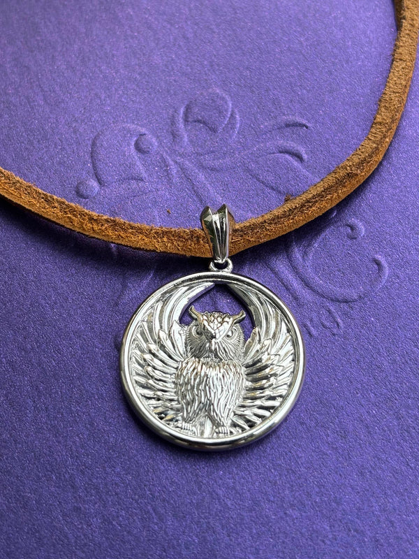 Mặt dây chuyền bạc Chim Cú Mèo Owl Pendant Necklace in Sterling Silver by AME Jewellery