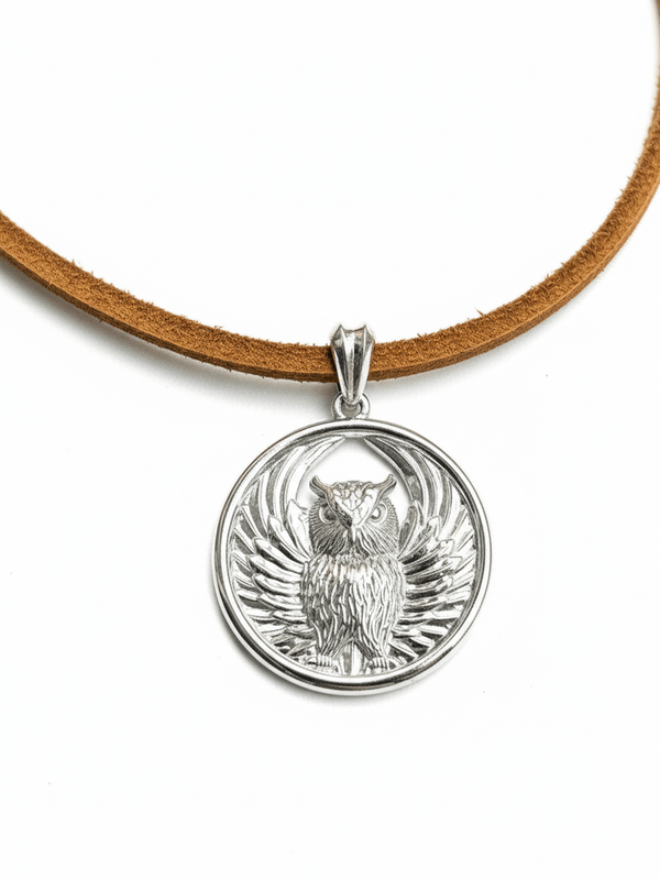Mặt dây chuyền bạc Chim Cú Mèo Owl Pendant Necklace in Sterling Silver by AME Jewellery