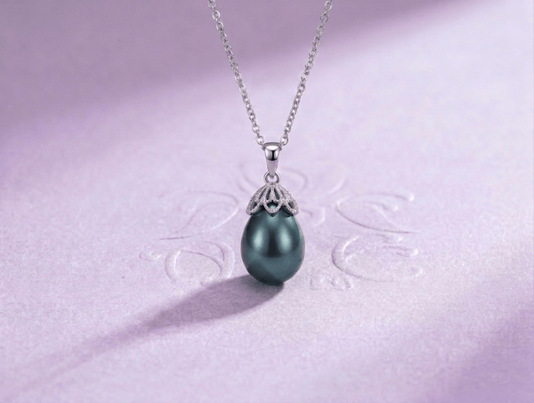 Mặt dây chuyền Ngọc trai giọt Peacock Teardrop Freshwater Pearl Pendant Necklace by AME Jewellery