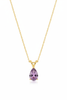 Mặt dây Vàng Đá quý thiên nhiên Pear-shaped Amethyst Pendant Necklace in 14K Yellow Gold by AME Jewellery