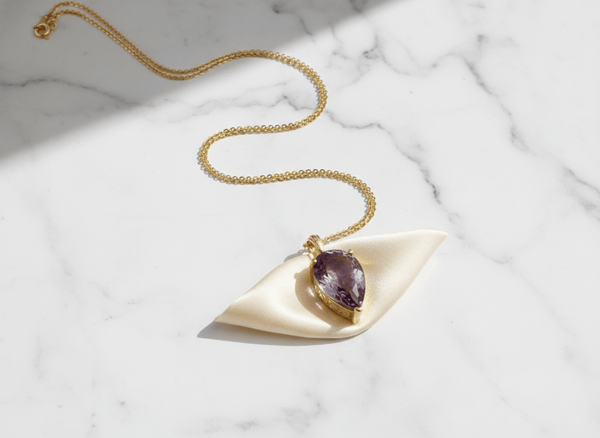 Mặt dây chuyền Vàng Đá quý tự nhiên Pear Ametrine Pendant Necklace in 14K Yellow Gold by AME Jewellery