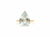 Nhẫn nữ Vàng Đá quý tự nhiên Pear Aquamarine Ring in 14K Yellow Gold by AME Jewellery