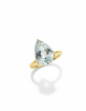 Nhẫn nữ Vàng Đá quý tự nhiên Pear Aquamarine Ring in 14K Yellow Gold by AME Jewellery