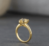 Nhẫn Vàng đá quý tự nhiên Pear-cut Citrine Ring in 14K Yellow Gold by AME Jewellery