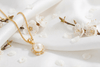 Mặt dây Hoa Mai Vàng Ngọc trai Pearl Apricot Blossom Flower Pendant in 14K Yellow Gold by AME Jewellery