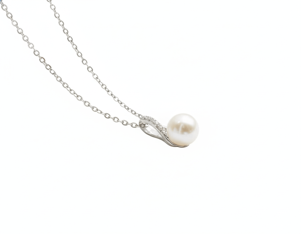 Mặt dây chuyền Ngọc trai White Freshwater Pearl Silver Pendant by AME Jewellery