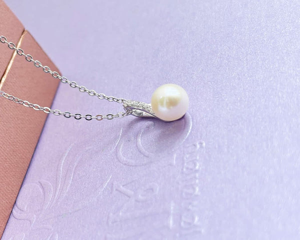 Mặt dây chuyền Ngọc trai White Freshwater Pearl Silver Pendant by AME Jewellery