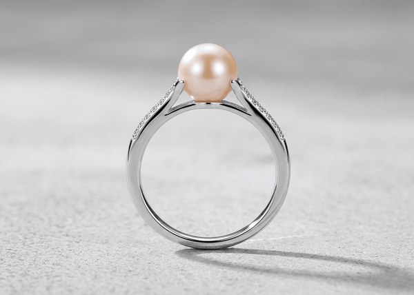 Nhẫn Ngọc trai White Freshwater Pearl Silver Ring by AME Jewellery