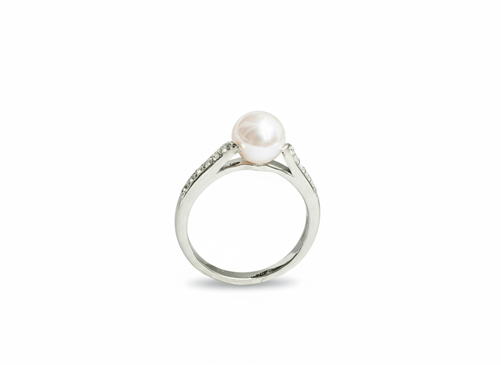 Nhẫn Ngọc trai White Freshwater Pearl Silver Ring by AME Jewellery