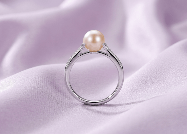Nhẫn Ngọc trai White Freshwater Pearl Silver Ring by AME Jewellery
