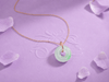 Pendentif cercle du ciel en jadéite de Birmanie et en or jaune 14K - AME Jewellery.