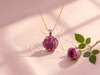 Pendentif en or jaune 14K et rosé rubis - AME Jewellery