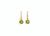 Bông tai Vàng Đá quý tự nhiên Peridot Huggie Drop Earrings in 14K Yellow Gold by AME Jewellery