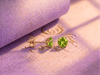 Bông tai Vàng Đá quý tự nhiên Peridot Stud Earrings in 14K Yellow Gold by AME Jewellery