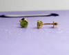 Bông tai Vàng Đá quý tự nhiên Peridot Stud Earrings in 14K Yellow Gold by AME Jewellery