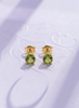 Bông tai Vàng Đá quý tự nhiên Peridot Stud Earrings in 14K Yellow Gold by AME Jewellery