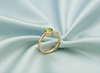 Nhẫn nữ Vàng 14K Đá quý thiên nhiên Peridot Bezel Ring in 14K Yellow Gold by AME Jewellery