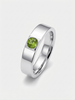 Nhẫn Bạc Đá quý tự nhiên Natural Peridot Men's Ring in Sterling Silver by AME Jewellery