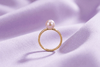Pink Freshwater Cultured Pearl Classic Ring in 14K Yellow Gold by AME Jewellery.