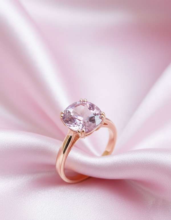 Nhẫn Vàng hồng Đá quý thiên nhiên Purple-Pink Spinel Ring in 14K Rose Gold by AME Jewellery