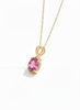 Mặt dây chuyền Vàng Đá quý thiên nhiên Pink Topaz Pendant Necklace in 18K Yellow Gold by AME Jewellery