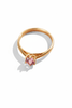 Nhẫn Vàng Đá quý thiên nhiên Natural Pink Topaz 6-Prong Ring in 14K Yellow Gold | AME Jewellery