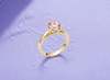 Nhẫn Vàng Đá quý thiên nhiên Natural Pink Topaz 6-Prong Ring in 14K Yellow Gold | AME Jewellery