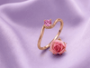 Nhẫn Vàng hồng đá quý tự nhiên Natural Pink Topaz Ring in 14K Rose Gold by AME Jewellery