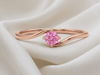 Nhẫn Vàng hồng đá quý tự nhiên Natural Pink Topaz Ring in 14K Rose Gold by AME Jewellery