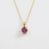Mặt dây chuyền vàng đá quý tự nhiên Natural Pink Tourmaline Pendant Necklace in 14K Yellow Gold by AME Jewellery
