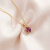 Mặt dây chuyền vàng đá quý tự nhiên Natural Pink Tourmaline Pendant Necklace in 14K Yellow Gold by AME Jewellery