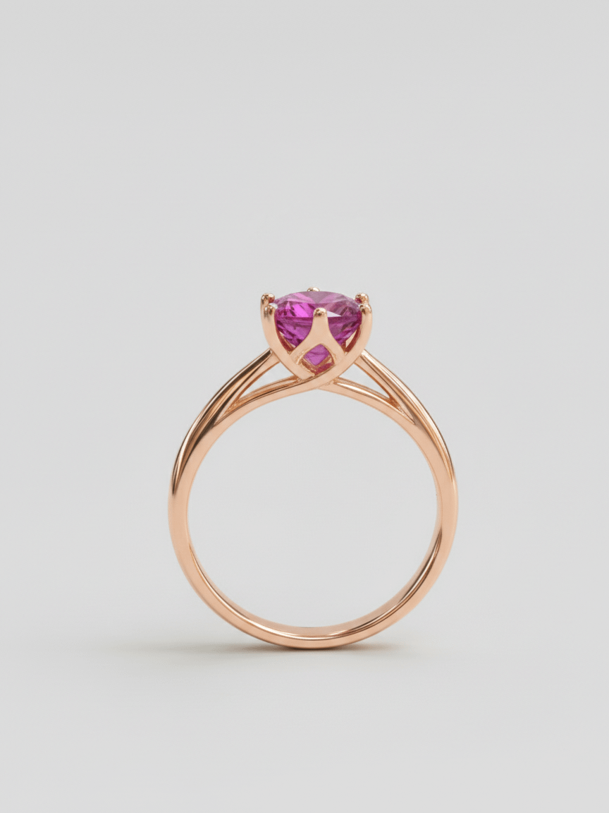 Nhẫn Vàng hồng Đá quý tự nhiên Pink Tourmaline Ring in 14K Rose Gold by AME Jewellery
