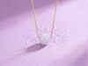 Dây chuyền Vàng Đá quý Cẩm thạch Purple Jadeite Jade Bead Gold Chain Necklace by AME Jewellery