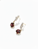 Bông tai Vàng Đá quý tự nhiên Red Garnet Drop Earrings in 14K Yellow Gold by AME Jewellery